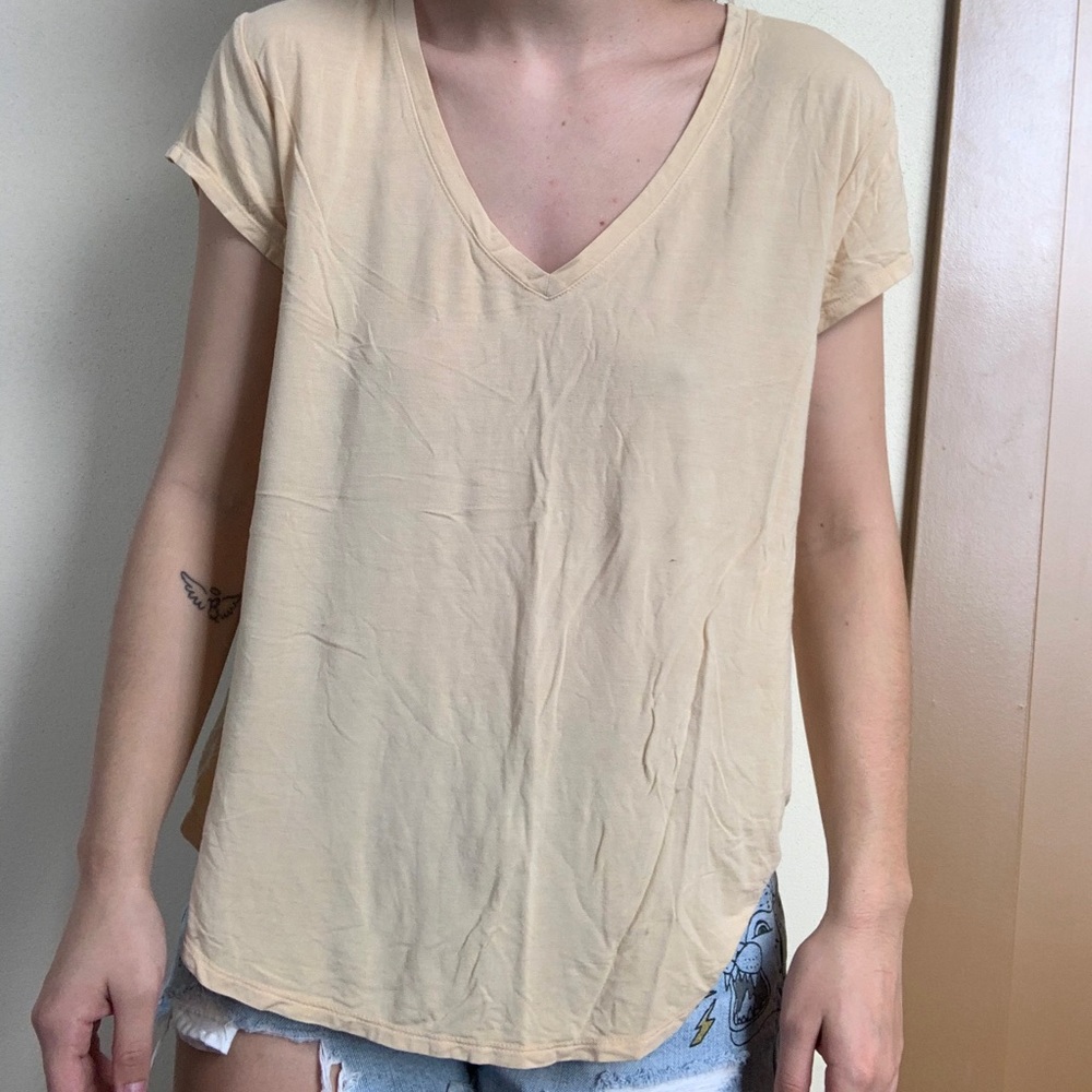 Yellow v neck